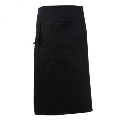 [Chef Collection] Modern Half Apron - Black 
