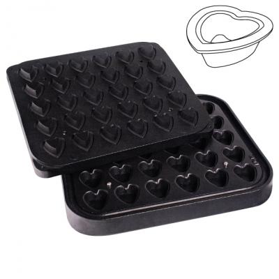 Smooth 30 Heart Moulds-47x50x18mm