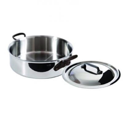 M'cook Rondeau Pan 24cm with Lid, Cast Iron handle