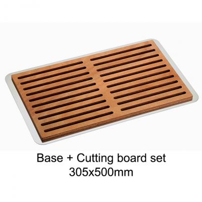 Bread Cutting Board with S/S Base-305x500mm