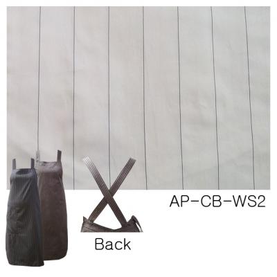 [Premier Collection] X-Cross Back Adjustable Apron -White/Black Pin Stripes