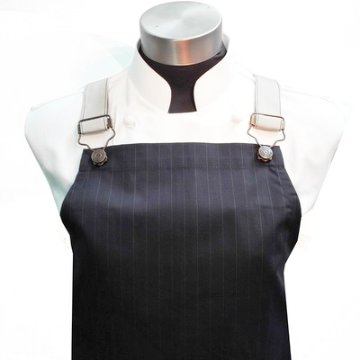 Premier Collection New Cross Back Apron, Midnight Blue Stripes