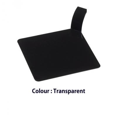 Square Plastic Board Transparent-80x80mm
