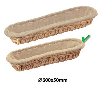 Long dough basket-Ø600x50mm