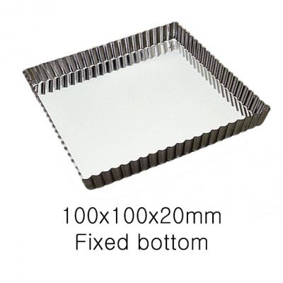 Square Fluted Tart Mould-100x100x20mm