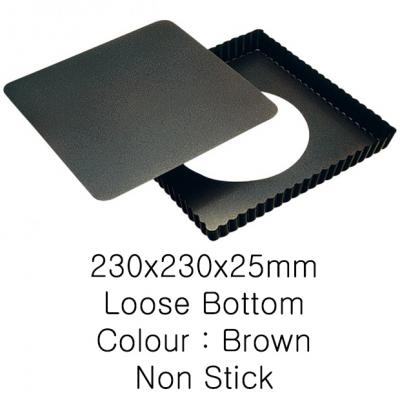 Rectangular Fluted Loose Bottom-230x230x25mm