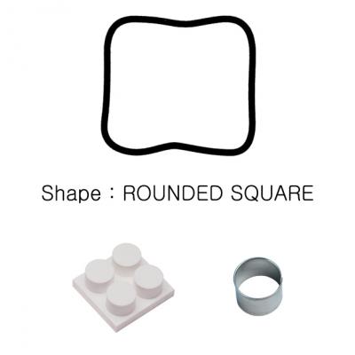 Demoulder & Cutter Set for Mini Uni-Portion Tray Rounded Square 