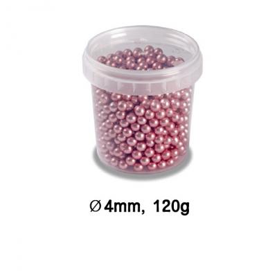 Coloured Sugar Pearls-Ø4mm Pink
