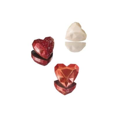 Chocolate Heart Diamond Gems Mold - 33x33x15mm - 10gr