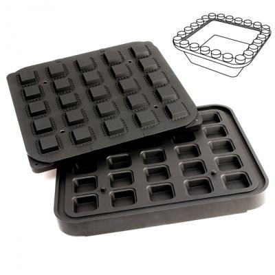 Festooned 25 Square Moulds - 45x45x15mm