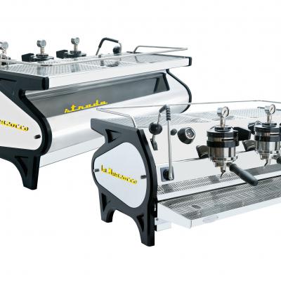 3 Group Strada MP is the most advanced machine featuring traditional La Marzocco technology.
