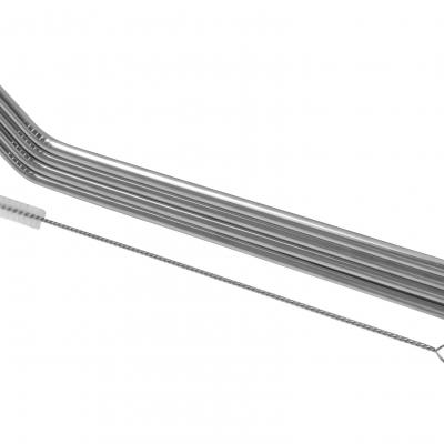 S/S Straws (4pcs/set) w/cleaning brush