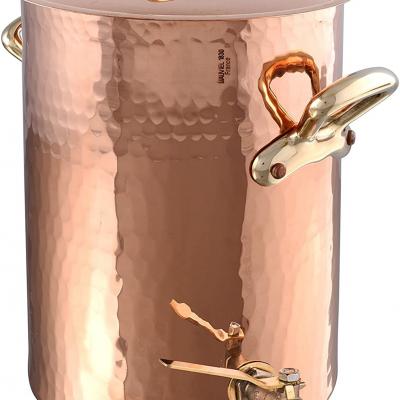 Mauviel 215725 Copper Soup Pot with Tap, 24cm
