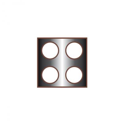 Square Base w/4 Holes-175x175mm 