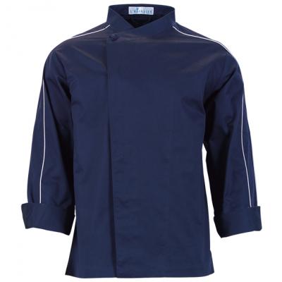 [clearance sale] Contemporary Jacket with Piping - Navy Blue and Grey piping