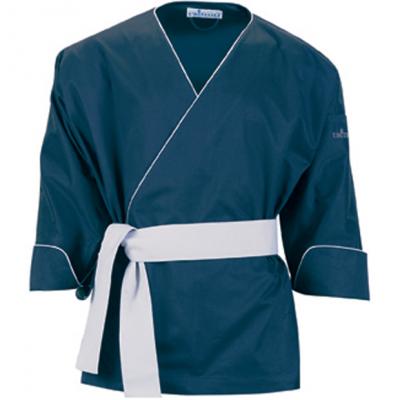 [clearance sale] Japanese Chef's Jacket - Navy Blue & Grey