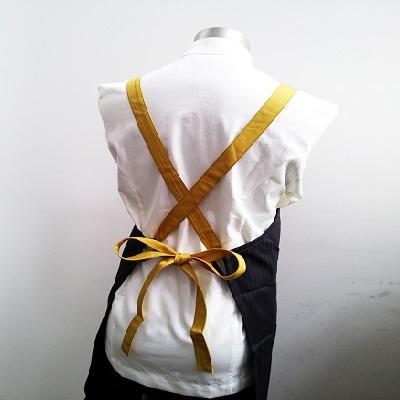 Premier Collection New Cross Back Apron, Black Jean Stripes