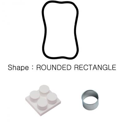 Demoulder & Cutter Set for Mini Uni-Portion Tray Rounded Rectangle 