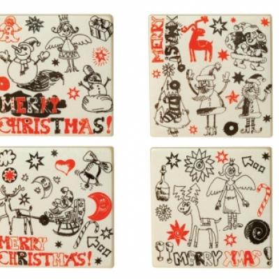 Christmas transfer plaques